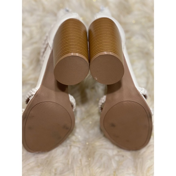 White Block Heels - Picture 6 of 7